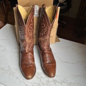 Dan Post all leather western cowboy boots Brown size 11D very good condition